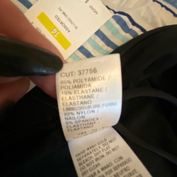 Authentic Sports Illustrated cover black one piece logo swimsuit NWT 14 Rare - Picture 4 of 10